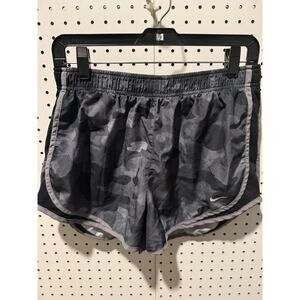 Nike Dri-FIT Women’s Running Shorts – Black & Gray Pattern – Size Large